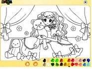 Teddybear Girl Coloring